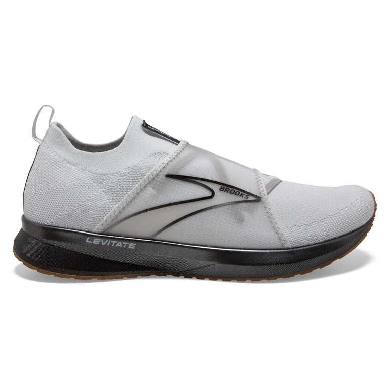 Brooks LEVITATE 4 LE Road Running Shoes Mens Outlet - White/Black/Tan (TWL069247)